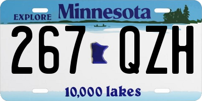 MN license plate 267QZH