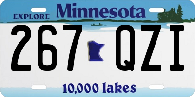 MN license plate 267QZI