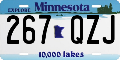 MN license plate 267QZJ