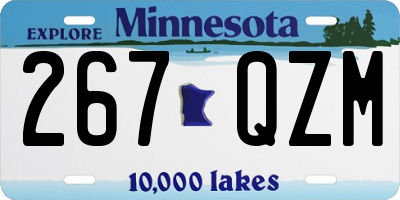 MN license plate 267QZM