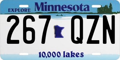MN license plate 267QZN