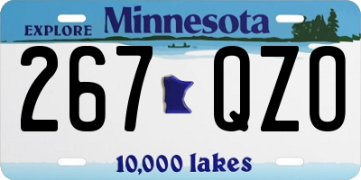 MN license plate 267QZO