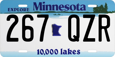 MN license plate 267QZR