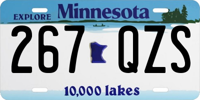 MN license plate 267QZS