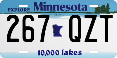 MN license plate 267QZT