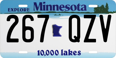 MN license plate 267QZV