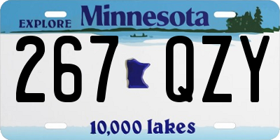 MN license plate 267QZY
