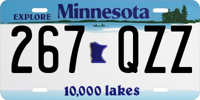 MN license plate 267QZZ