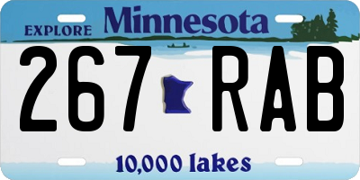 MN license plate 267RAB