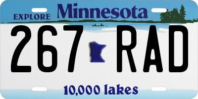 MN license plate 267RAD