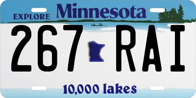 MN license plate 267RAI