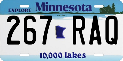 MN license plate 267RAQ