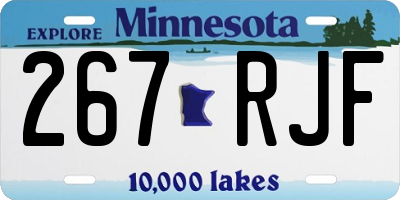 MN license plate 267RJF