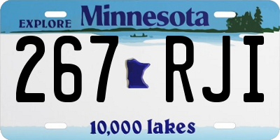 MN license plate 267RJI