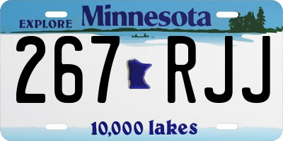 MN license plate 267RJJ