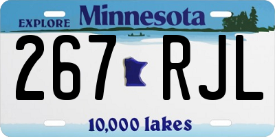 MN license plate 267RJL