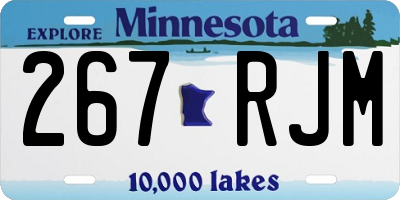 MN license plate 267RJM