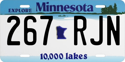 MN license plate 267RJN