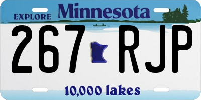 MN license plate 267RJP