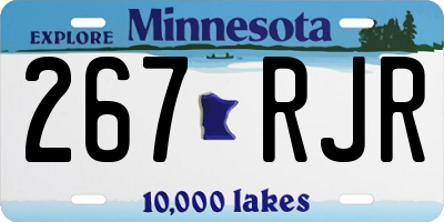 MN license plate 267RJR