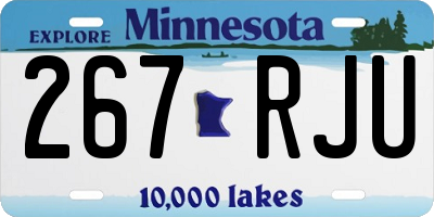 MN license plate 267RJU