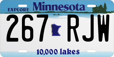 MN license plate 267RJW