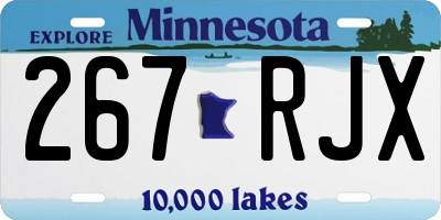 MN license plate 267RJX