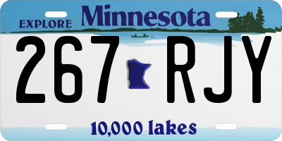 MN license plate 267RJY