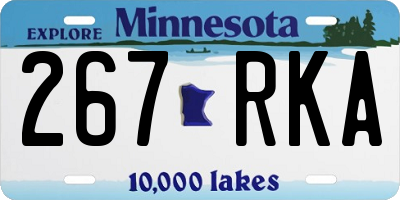 MN license plate 267RKA