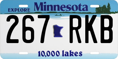 MN license plate 267RKB