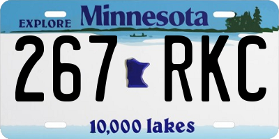 MN license plate 267RKC