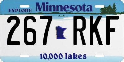 MN license plate 267RKF