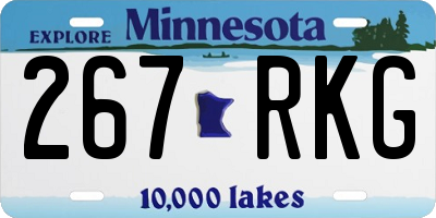 MN license plate 267RKG