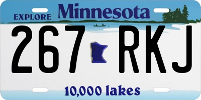 MN license plate 267RKJ