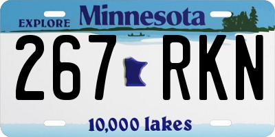 MN license plate 267RKN