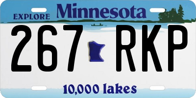 MN license plate 267RKP