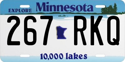 MN license plate 267RKQ
