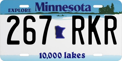 MN license plate 267RKR