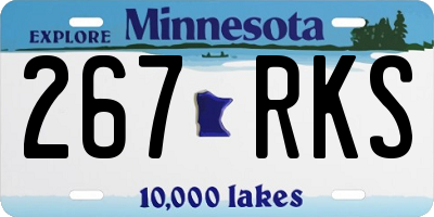 MN license plate 267RKS