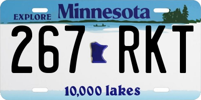 MN license plate 267RKT