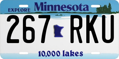 MN license plate 267RKU
