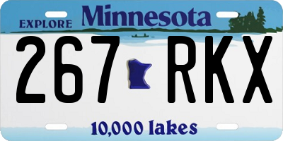 MN license plate 267RKX