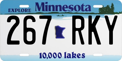 MN license plate 267RKY