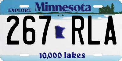 MN license plate 267RLA