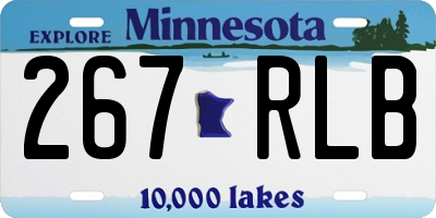 MN license plate 267RLB