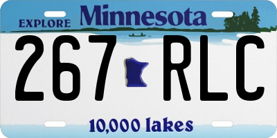 MN license plate 267RLC