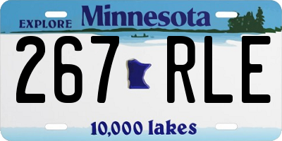 MN license plate 267RLE