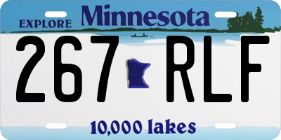 MN license plate 267RLF