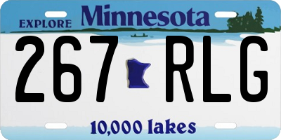 MN license plate 267RLG