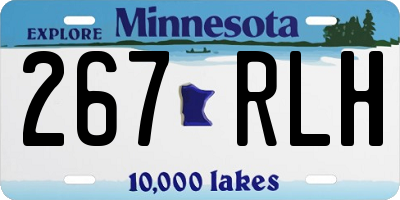 MN license plate 267RLH